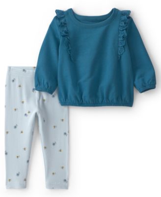 Carter's Детский набор: вышитая рубашка с оборками и брюки с принтом пчел, 2-Piece Set