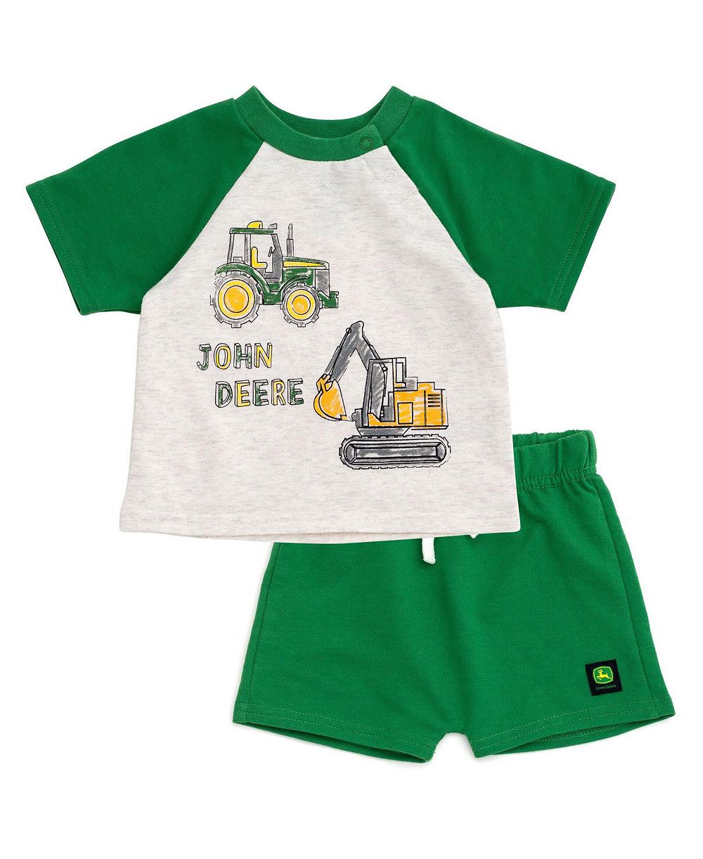 Комплект John Deere для новорожденных мальчиков (3M-24 M) футболка и шорты