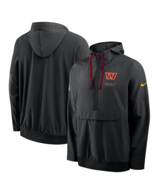 Nike Мужская куртка-анорак Washington Commanders Sideline Half-Zip Hooded Black
