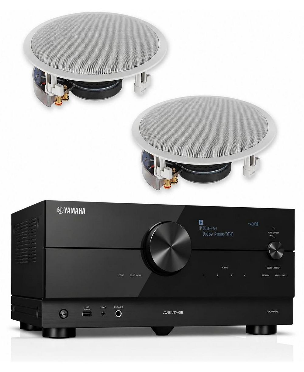 Yamaha RX-A4A AV Receiver with NS-IW560C In-Ceiling Speaker