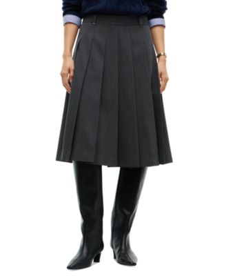 Tommy Hilfiger Women's Pleated High-Waisted Midi Skirt