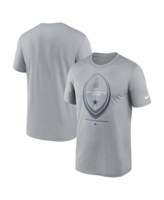Мужская футболка Nike Gray Dallas Cowboys Legend Icon Dri-FIT