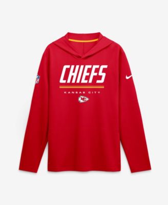 Мужская футболка Nike Red Kansas City Chiefs Big & Tall Dri-FIT Hooded Long Sleeve
