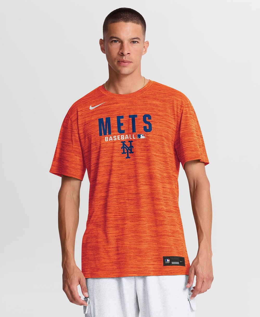 Nike Мужская оранжевая футболка New York Mets Authentic Collection Velocity Dri-FIT