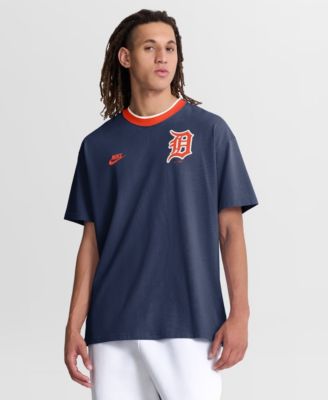 Мужская футболка Nike Navy Detroit Tigers Cooperstown Collection Ringer