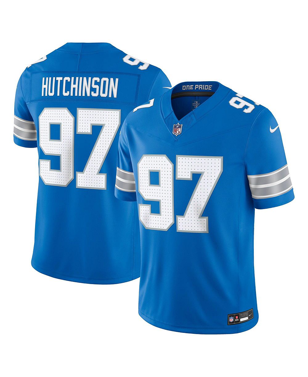 Мужская джерси Nike Aidan Hutchinson Blue Detroit Lions Vapor F.U.S.E. Stitched Limited