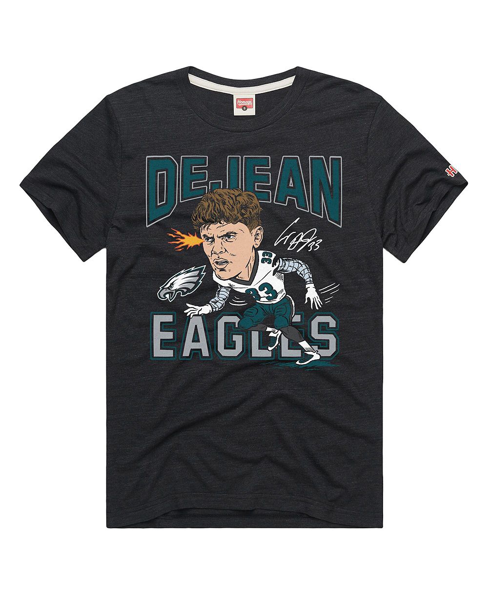 Футболка Homage Men's and Women's Cooper DeJean Philadelphia Eagles Graphic Tri-Blend