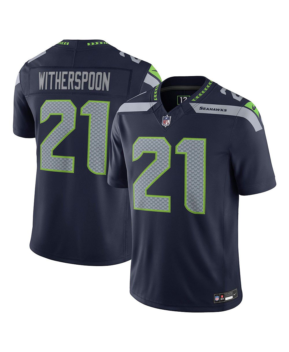 Мужская джерси Nike Devon Witherspoon College Navy Seattle Seahawks Vapor F.U.S.E. Stitched Limited