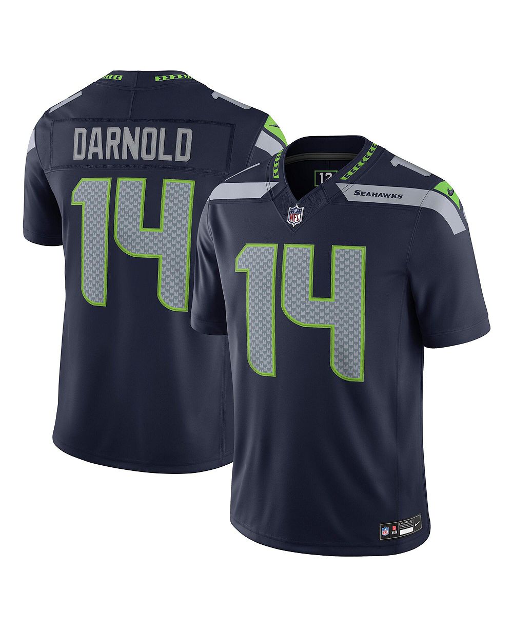Nike Мужская джерси Seattle Seahawks Sam Darnold College Navy Vapor F.U.S.E. Stitched Limited