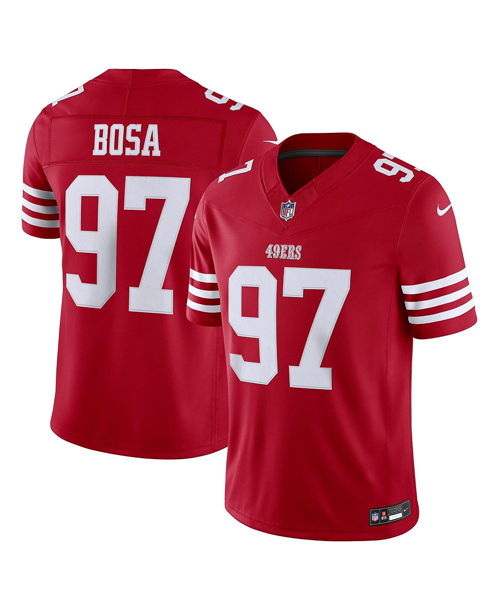 Nike Мужской джерси Nick Bosa Scarlet San Francisco 49ers Vapor F.U.S.E. Stitched Limited