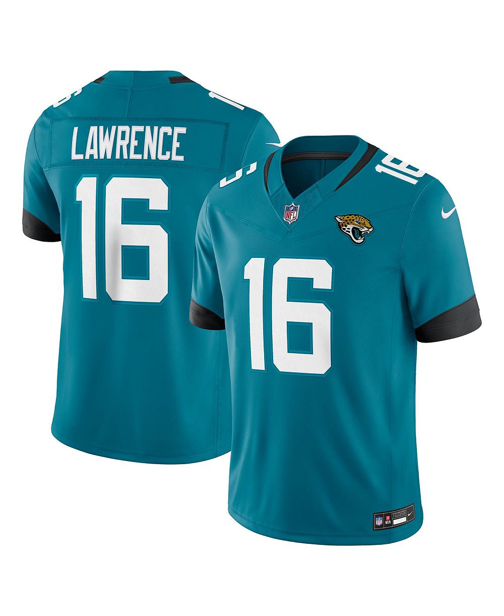 Мужская джерси Nike Trevor Lawrence Teal Jacksonville Jaguars Vapor F.U.S.E. Stitched Limited