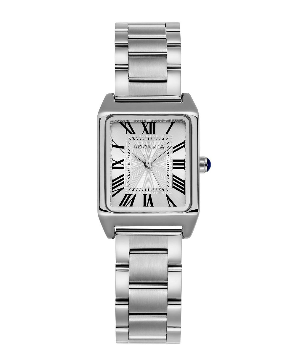 ADORNIA Women's Silver Berlin White Face Watch