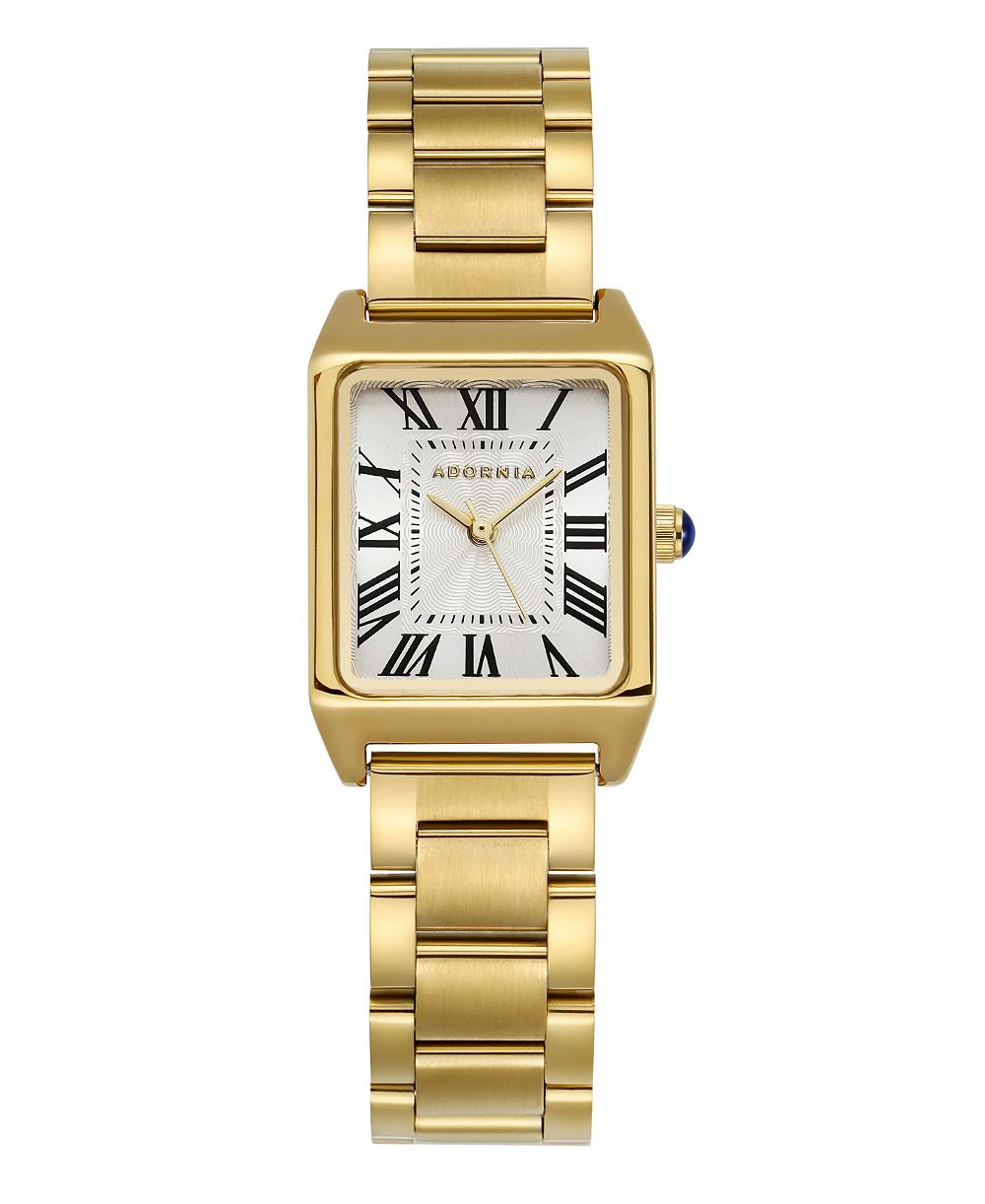 ADORNIA Women's Gold Berlin White Face Watch