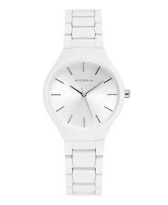 ADORNIA Women's White Stockholm White Face Watch
