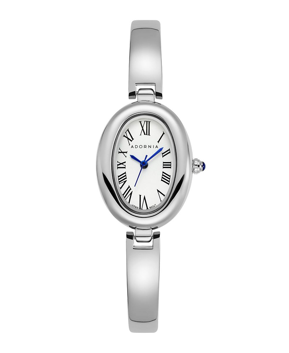 ADORNIA Women's Silver York White Face Watch