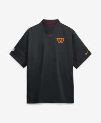 Мужская Nike Black Washington Commanders Sideline Short Sleeve Quarter-Zip Coaches Jacket