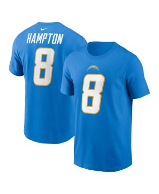 Nike Men's Omarion Hampton Powder Blue Los Angeles Chargers Name & Number T-Shirt