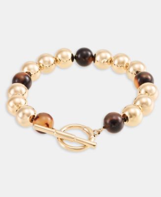 Lauren Ralph Lauren Tortoise-Look Beaded Flex Bracelet