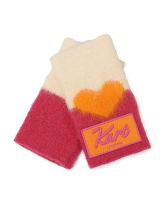 Kurt Geiger Women's Heart Jacquard Arm Warmers Gloves