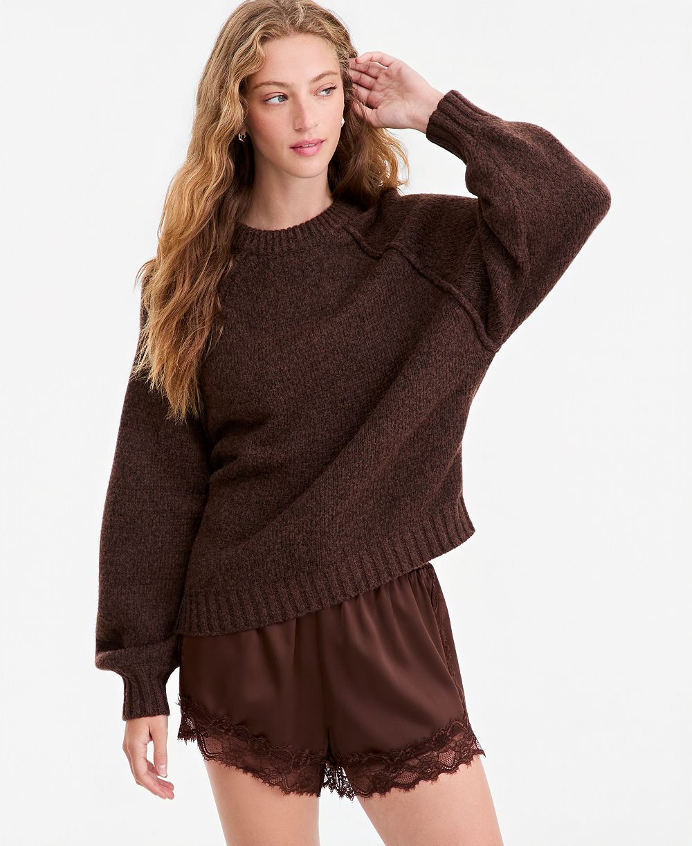 And Now This Petite Raglan Slouchy Crew Sweater, Macy's Exclusive