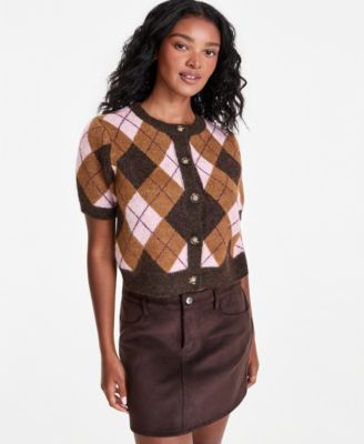 And Now This Petite аргайловая укороченная кардиган, эксклюзив Macy's