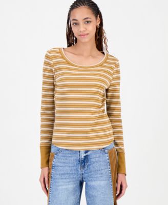 And Now This Women's Long-Sleeve Ribbed-Knit Top, Macy's Exclusive