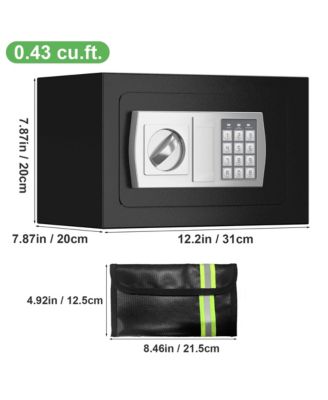 Небольшой огнеупорный сейф Clihome 0.43 Cu Personal Safety Box с замком