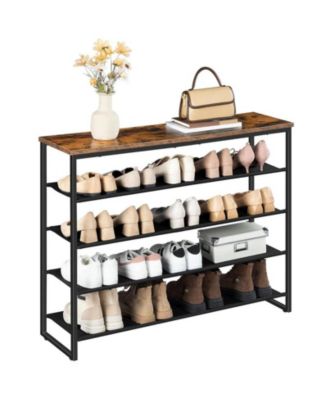 Slickblue Shoe Rack 5-Tier Storage Organizer with Oxford Cloth Shelves