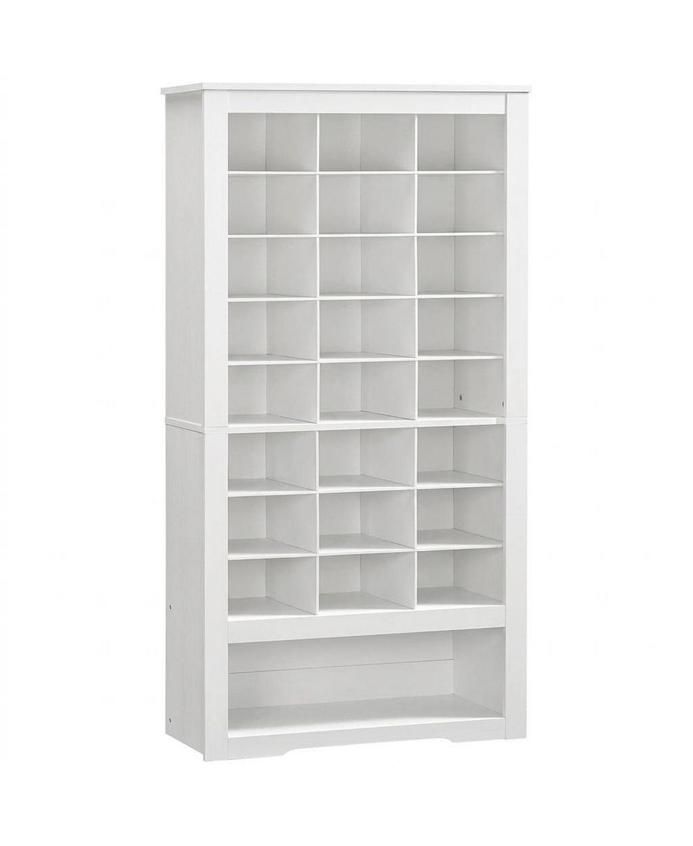 Slickblue 9-Tier Shoe Rack Cabinet with 24 Compartments and Hanging Hooks