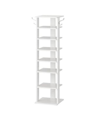 Slickblue 8-Tier Vertical Wooden Shoe Organizer Rack