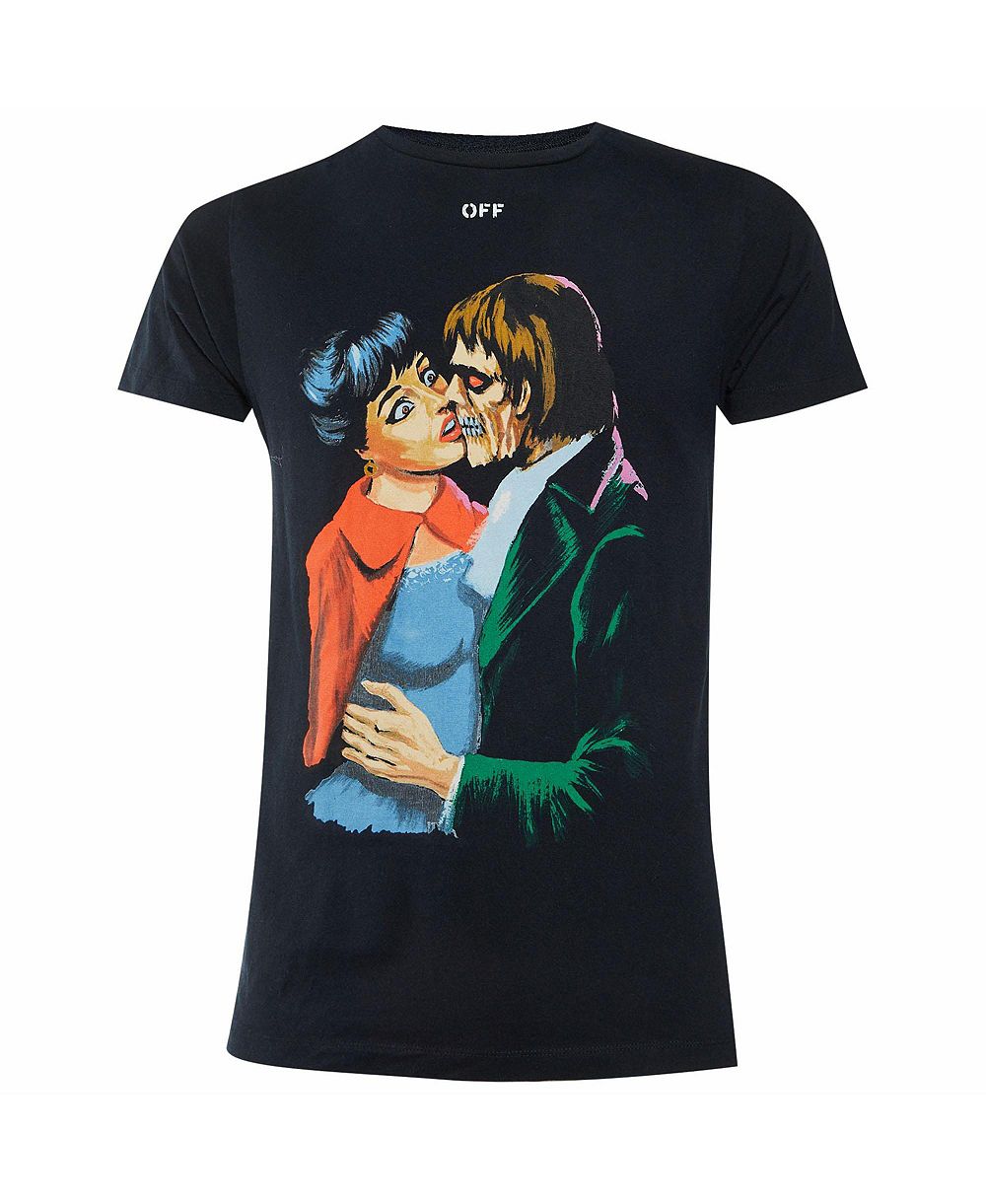 Мужская футболка Pre-Owned Off-White Women's Kiss Graphic Cotton