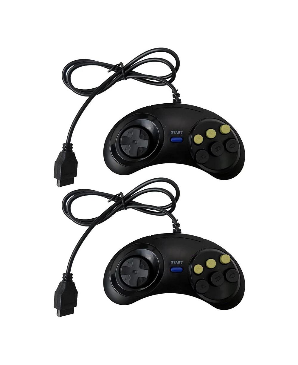 ECHTPeak Игровой контроллер 2 шт., 6-кнопочный аркадный пад для SEGA Genesis