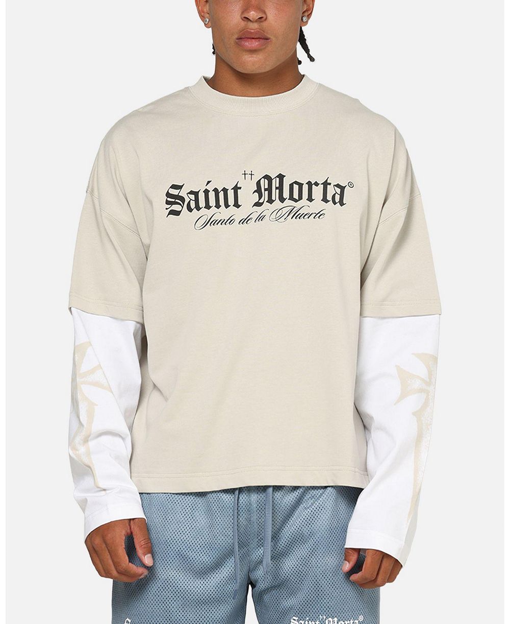 Мужская футболка SAINT MORTA Muerte с длинным рукавом, многослойная
