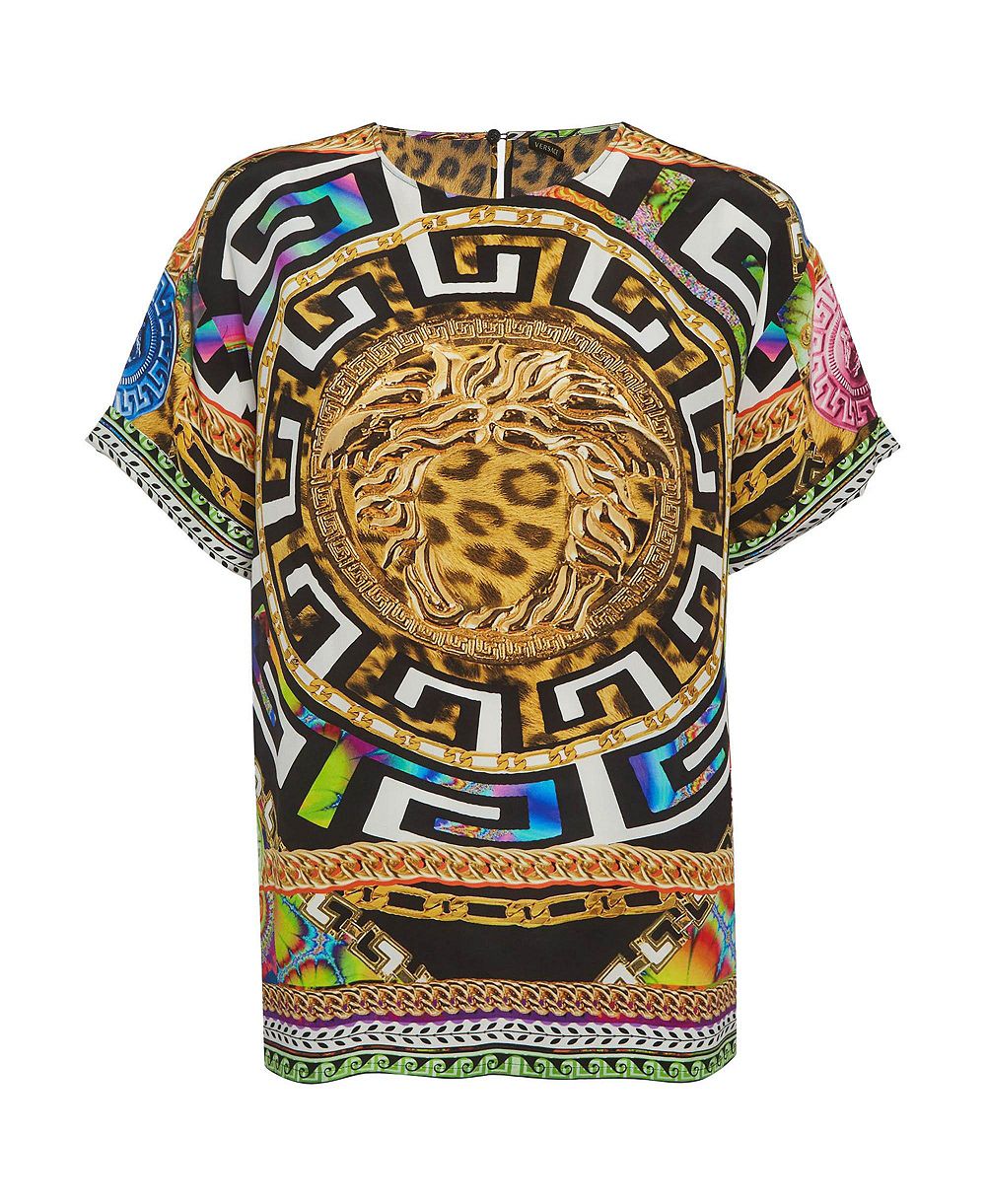 Versace Женский шелковый туник с принтом
