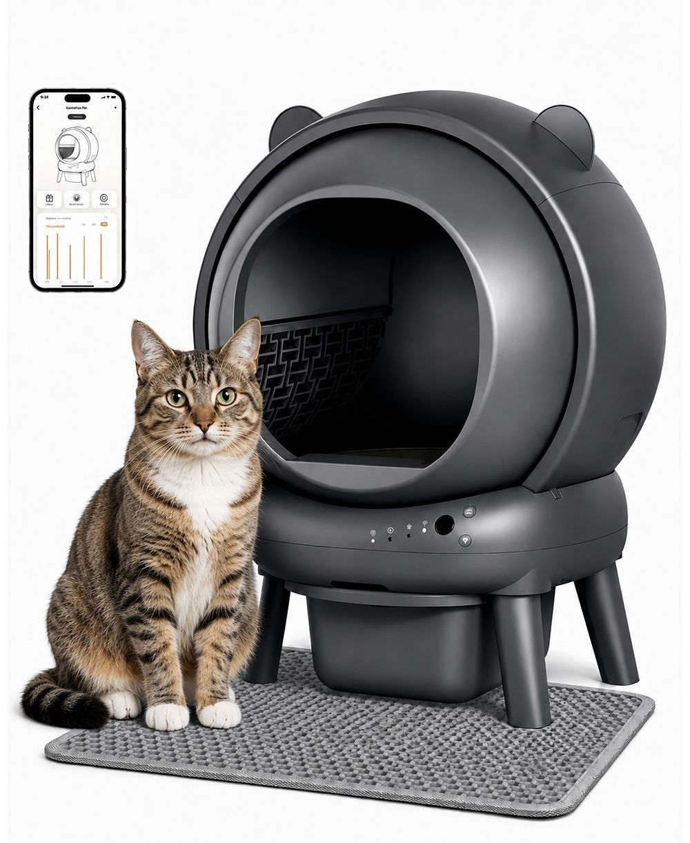 Cumrige App Controlled Self-Cleaning Litter Box with Quiet Operation & Odor Management