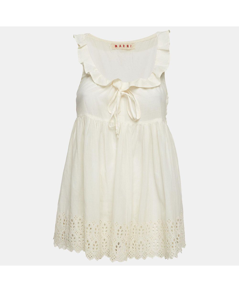 Женское мини-платье Marni Cotton Adjustable Ruffle Neck (б/у)