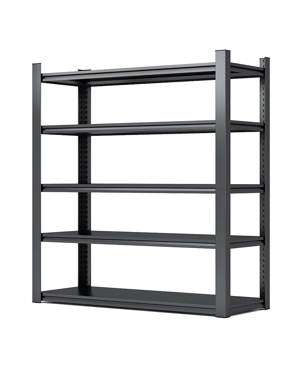 VIYET 78inch Height  5-Tier Industrial Metal Shelving - 2000lbs Heavy Duty Storage Rack