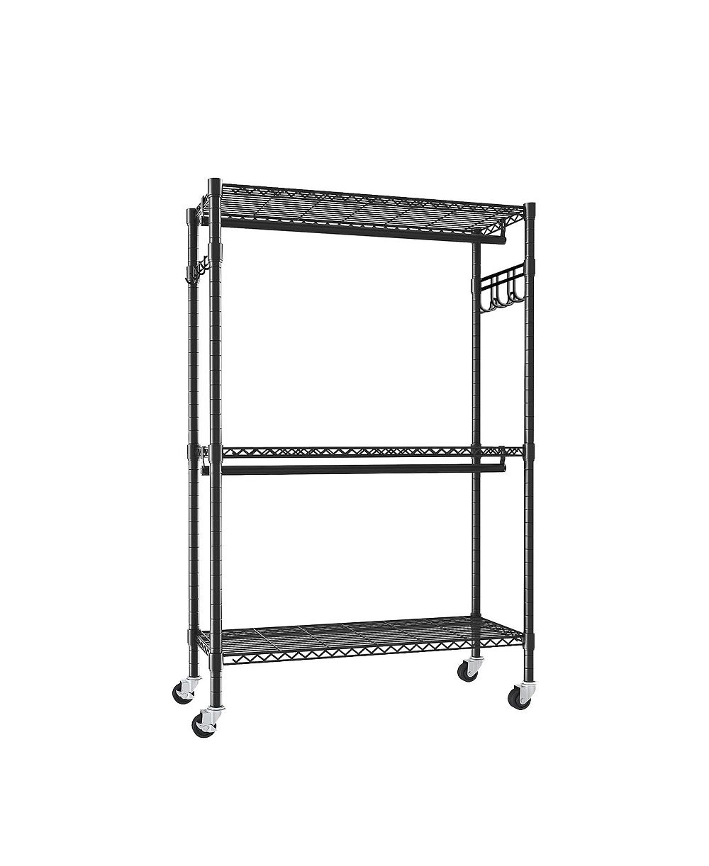 Вешалка для одежды VIYET Rolling Garment Rack - 3-Tier