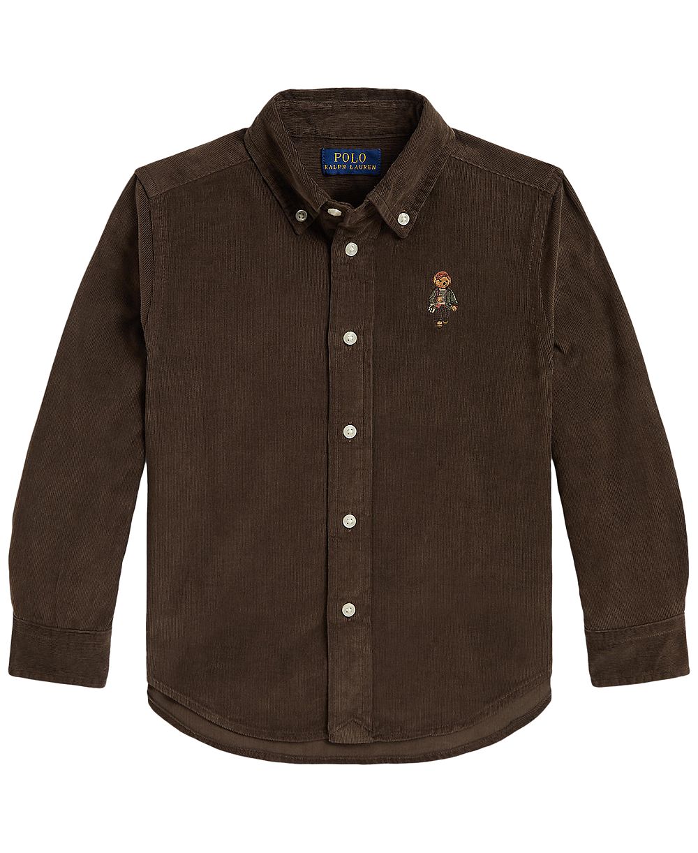 Polo Ralph Lauren Детская рубашка Polo Bear Cotton Corduroy 2T-7