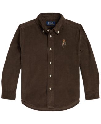 Polo Ralph Lauren Boys' 2T-7 Polo Bear Cotton Corduroy Shirt