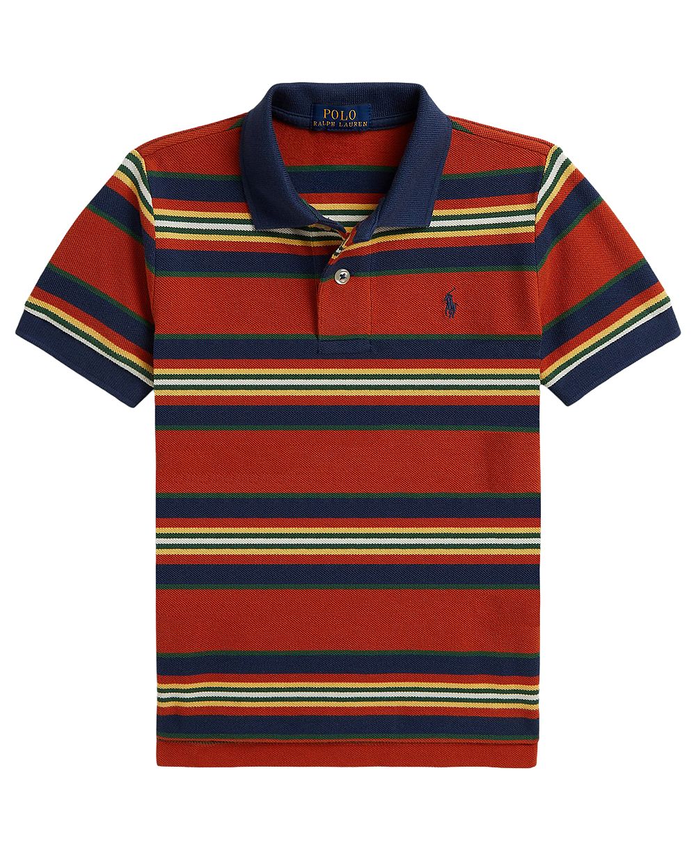Поло Polo Ralph Lauren Детский 2T-7 в полоску из сетки