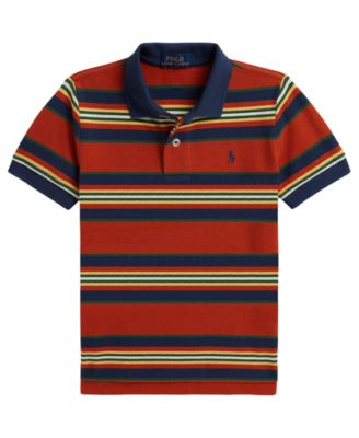 Поло Polo Ralph Lauren Детский 2T-7 в полоску из сетки