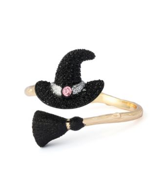 Betsey Johnson Faux-Stone Pretty Spooky Witchy Hat Bangle Bracelet