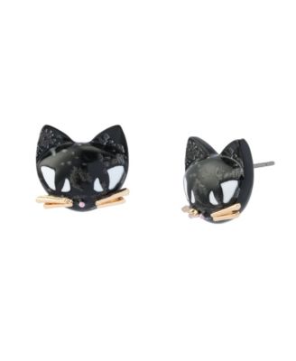 Серьги-гвоздики Betsey Johnson Black Pretty Spooky Cat