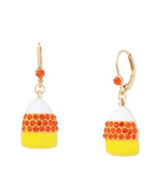 Betsey Johnson серьги drop с искусственным камнем Halloween Candy Corn