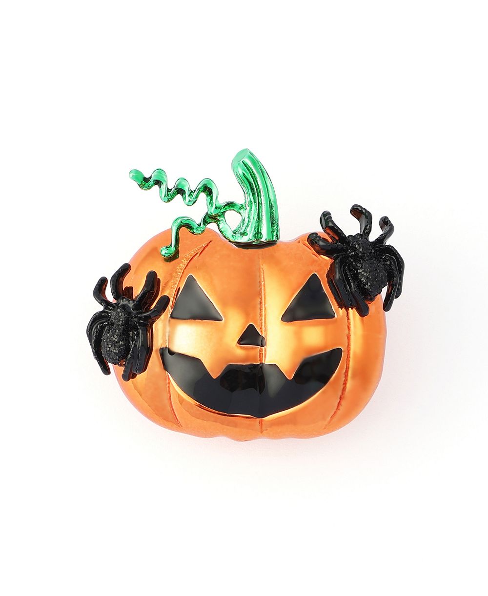 Брошь Betsey Johnson Orange Halloween Pumpkin Jack-O-Lantern