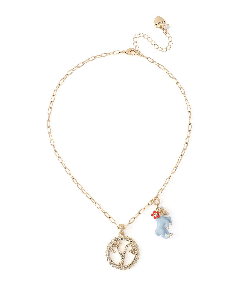 Набор кулонов Betsey Johnson Faux-Stone Aries Celestial Zodiac