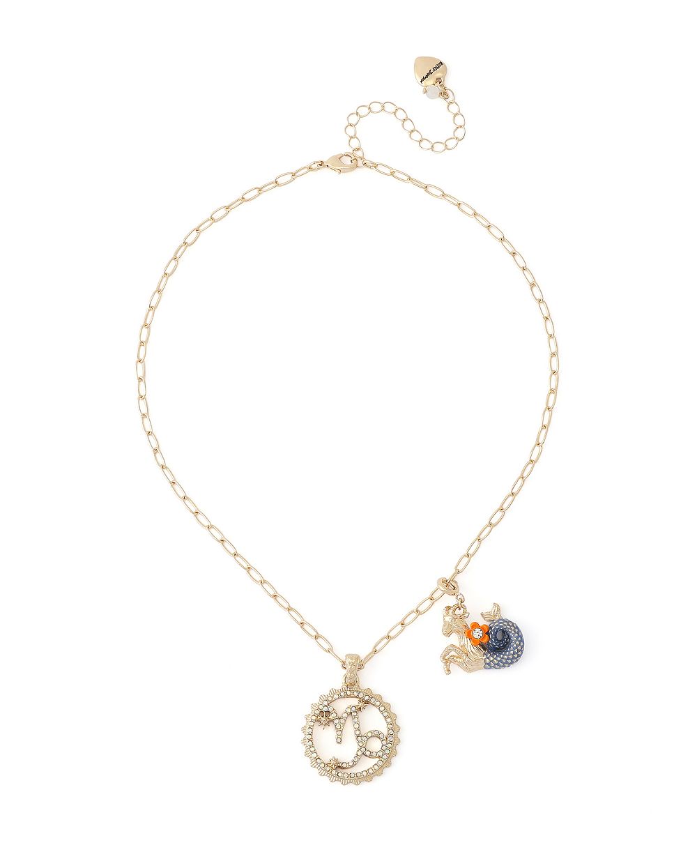 Подвеска Betsey Johnson Faux-Stone Capricorn Celestial Charm Zodiac Set