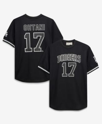 Мужской Fanatics Shohei Ohtani Black/White Los Angeles Dodgers Big & Tall Heavyweight Mesh Jersey