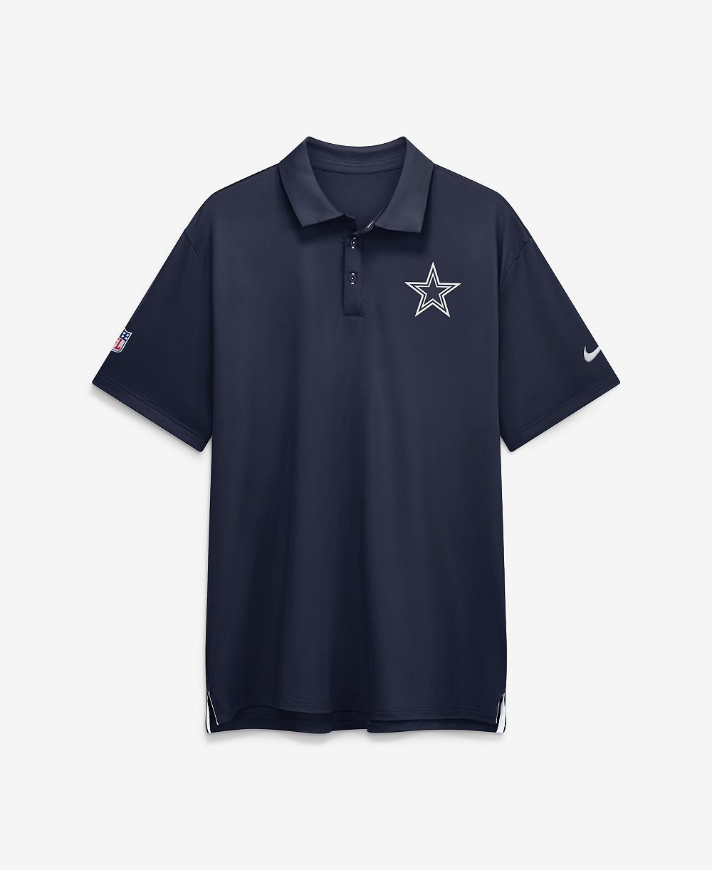 Мужская рубашка-поло Nike Navy Dallas Cowboys Sideline Tour Dri-FIT
